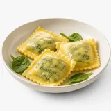Teigwaren, frisch, gefüllt mit Spinat und Ricotta, gekocht (ohne Zugabe von Fett und Salz)