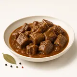 Ragoût de boeuf avec sauce, préparé