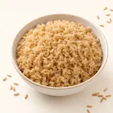 Riz complet, cuit à l'eau salée (sel non iodé)