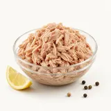 Salade de thon au naturel, sauce au vinaigre et huile