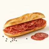 Sandwich (baguette) au salami