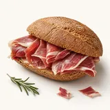 Sandwich (pain bis) au jambon cru