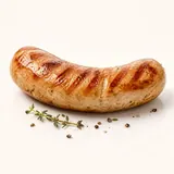 Kalbsbratwurst, gebraten (ohne Zusatz von Fett und Salz)