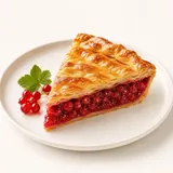 Tarte aux groseilles rouges, faite maison, cuite au four (pâtes feuilletée)