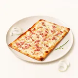 Tarte flambée, cuite au four
