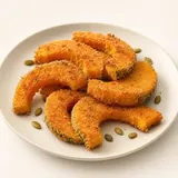 Fette di zucca, impanate, preparate