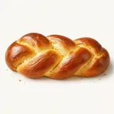 Braided white bread made with butter